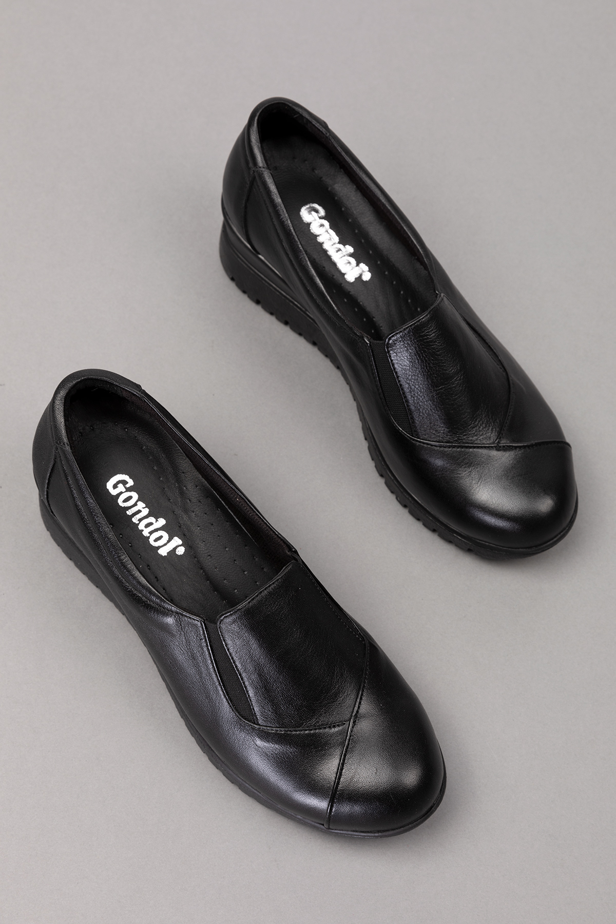 Gondol Kadın Hakiki Deri Anatomik Taban Bağcıksız Rahat Ayakkabı pyt.6217 - Görsel 4