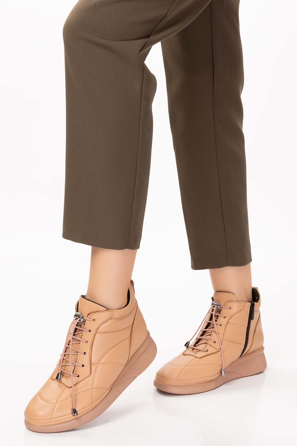 Gondol Kadın Hakiki Deri Hafif Günlük Spor Bot ndr.5515 - Görsel 5