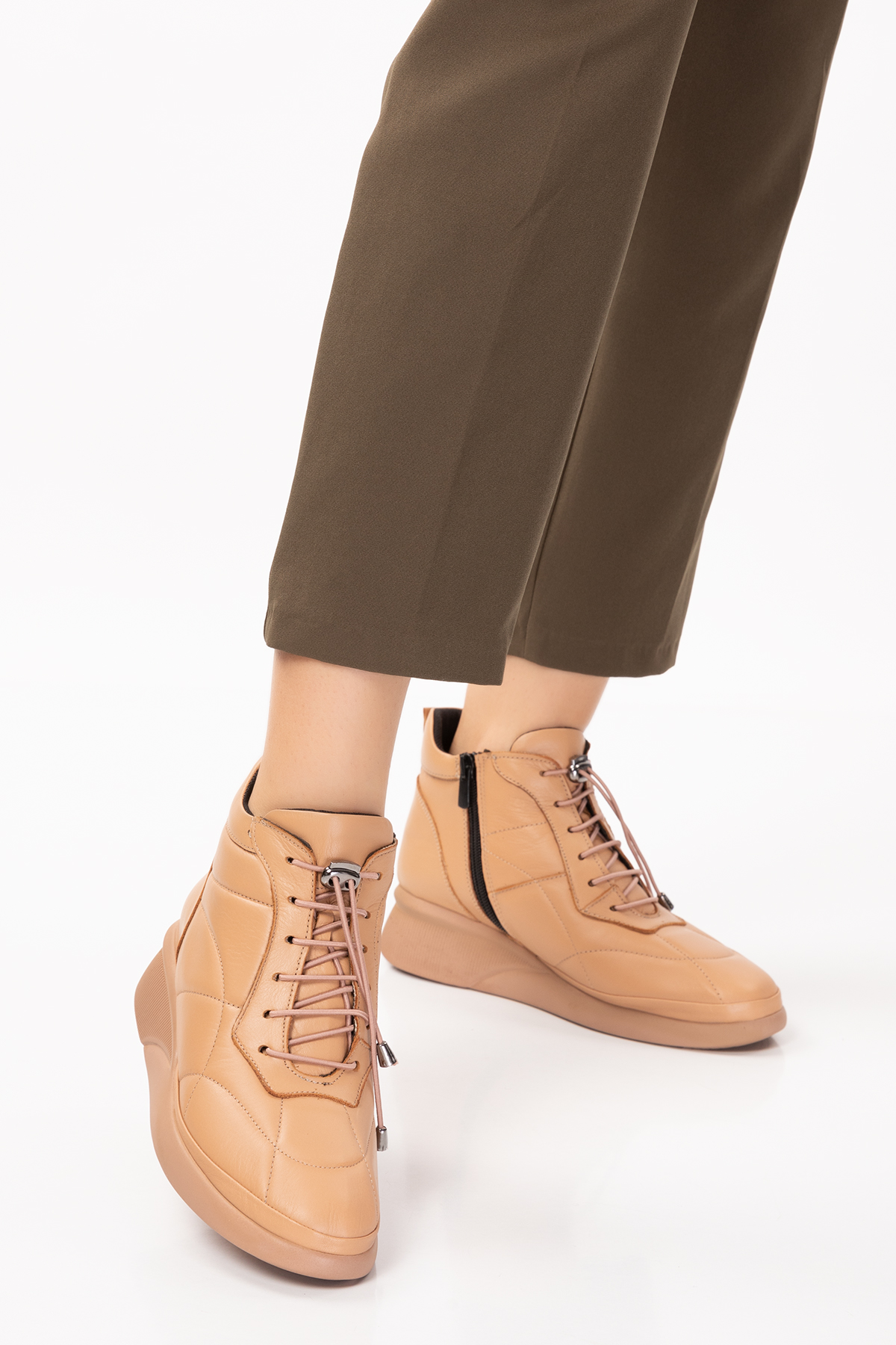 Gondol Kadın Hakiki Deri Hafif Günlük Spor Bot ndr.5515 - Görsel 6