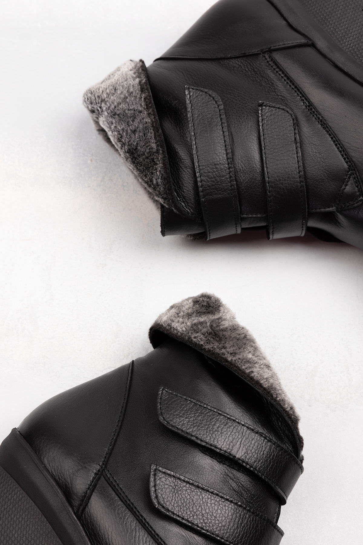 Gondol Kadın Hakiki Deri Kolay Giyim İçi Kürklü Anne Botu ell.7100 - Görsel 3