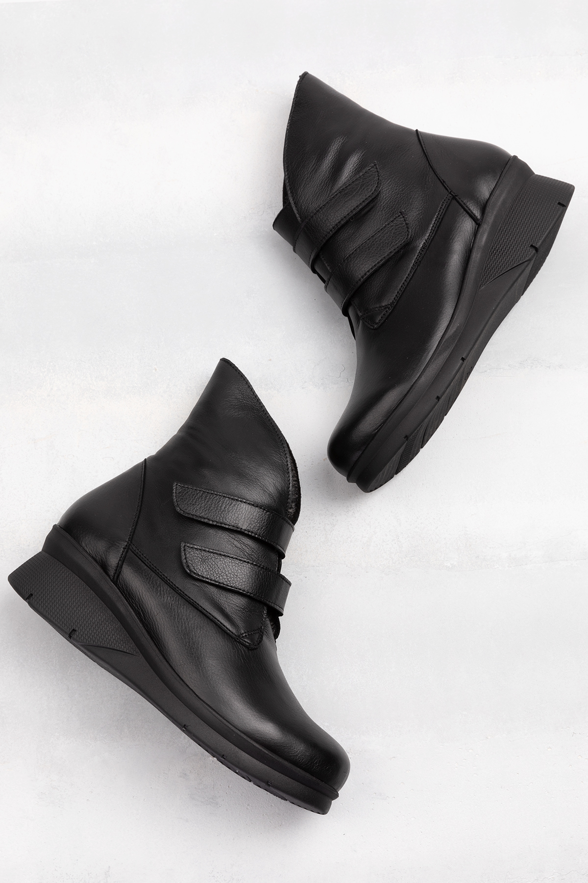 Gondol Kadın Hakiki Deri Kolay Giyim İçi Kürklü Anne Botu ell.7100 - Görsel 8