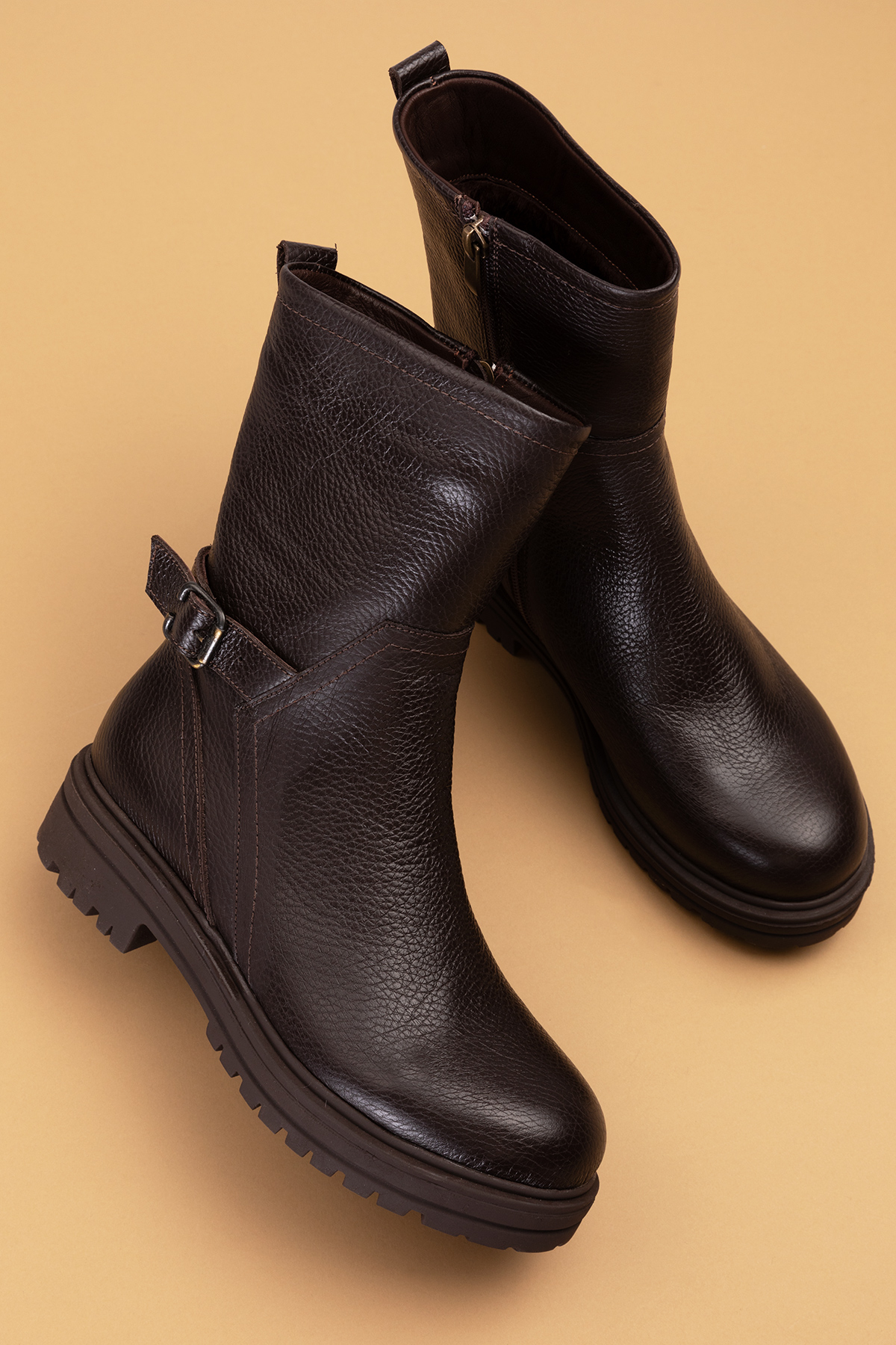 Gondol Hakiki Deri Günlük Kaymaz Taban Bot anl.2721 - Görsel 5