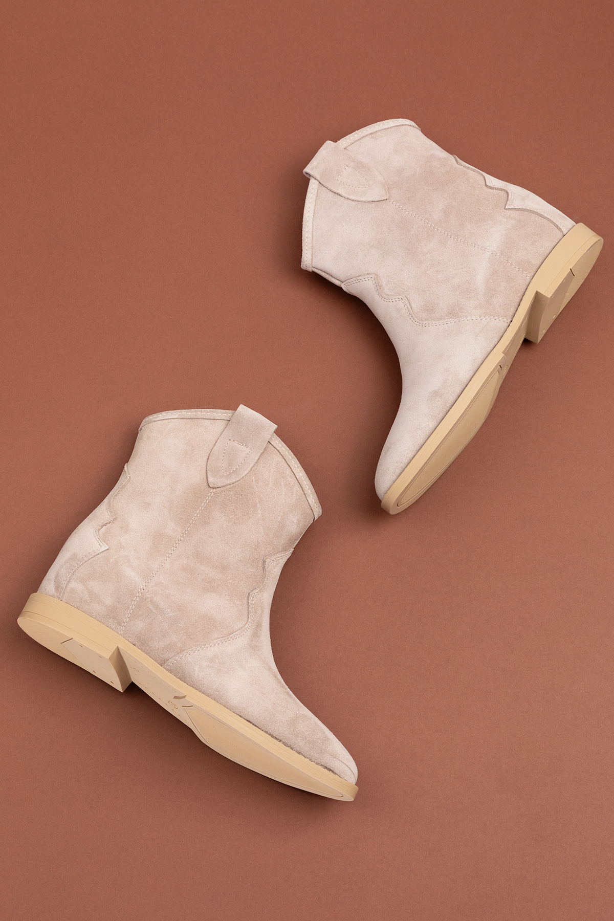 Gondol Kadın Hakiki Deri Gizli Topuklu Western Çekme Bot RG.88240 - Görsel 7