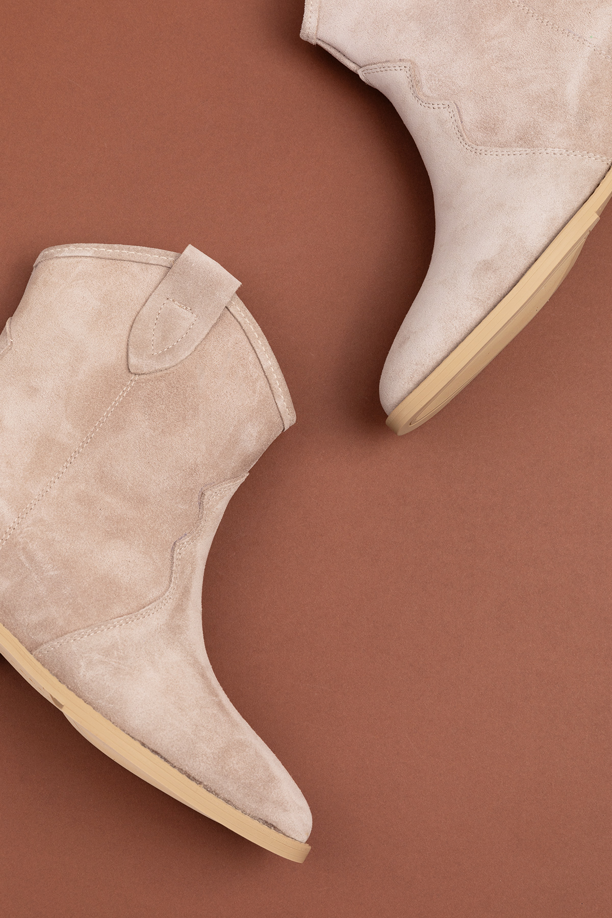 Gondol Kadın Hakiki Deri Gizli Topuklu Western Çekme Bot RG.88240 - Görsel 8