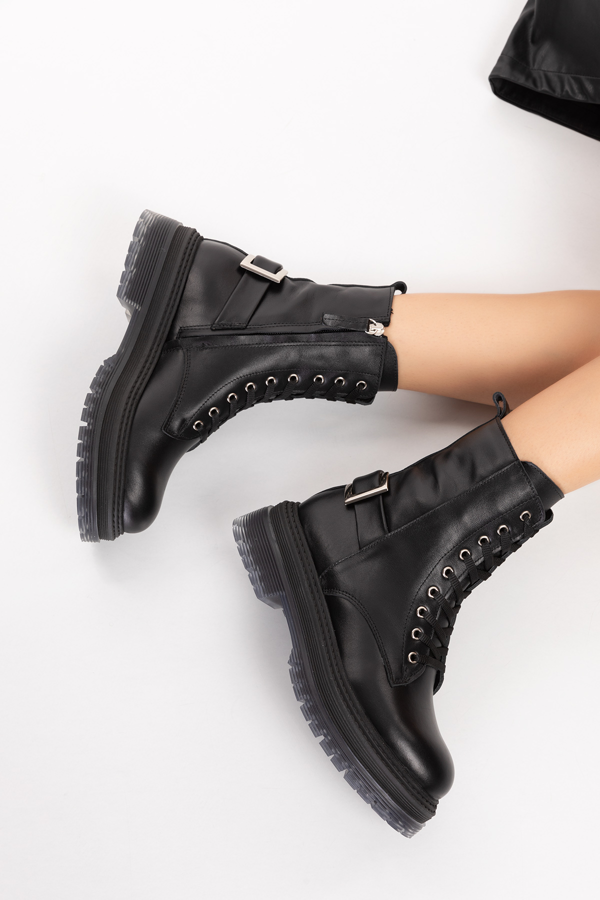 Gondol Kadın Hakiki Deri Kauçuk Taban Şık Bot rg.66130 - Görsel 7