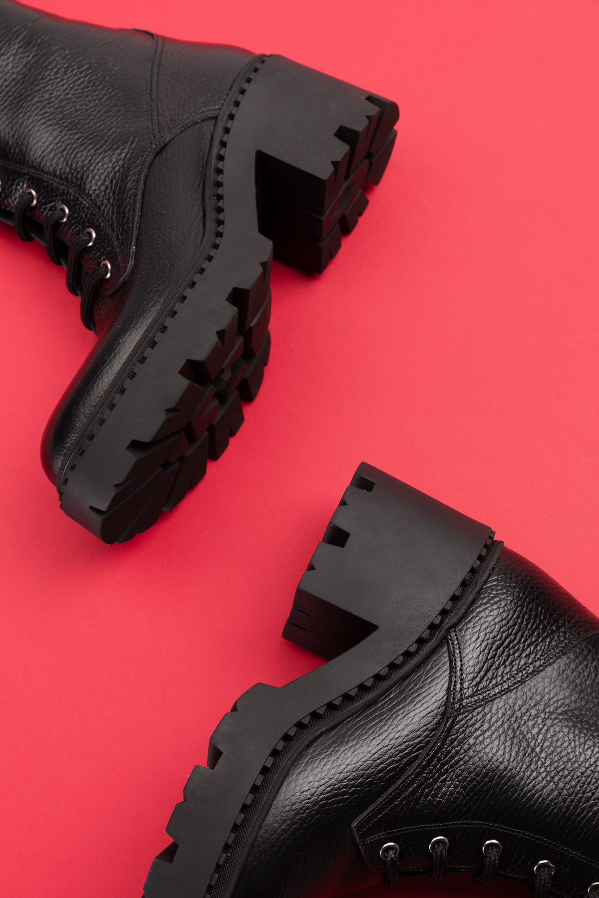 Gondol Kadın Hakiki Deri Platform Topuklu Postal Bot vtg.23800 - Görsel 4