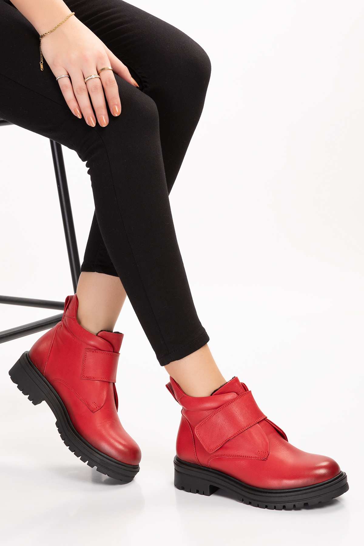 Gondol Kadın Hakiki Deri Kolay Giyim Anne Botu anl.2722 - Görsel 2