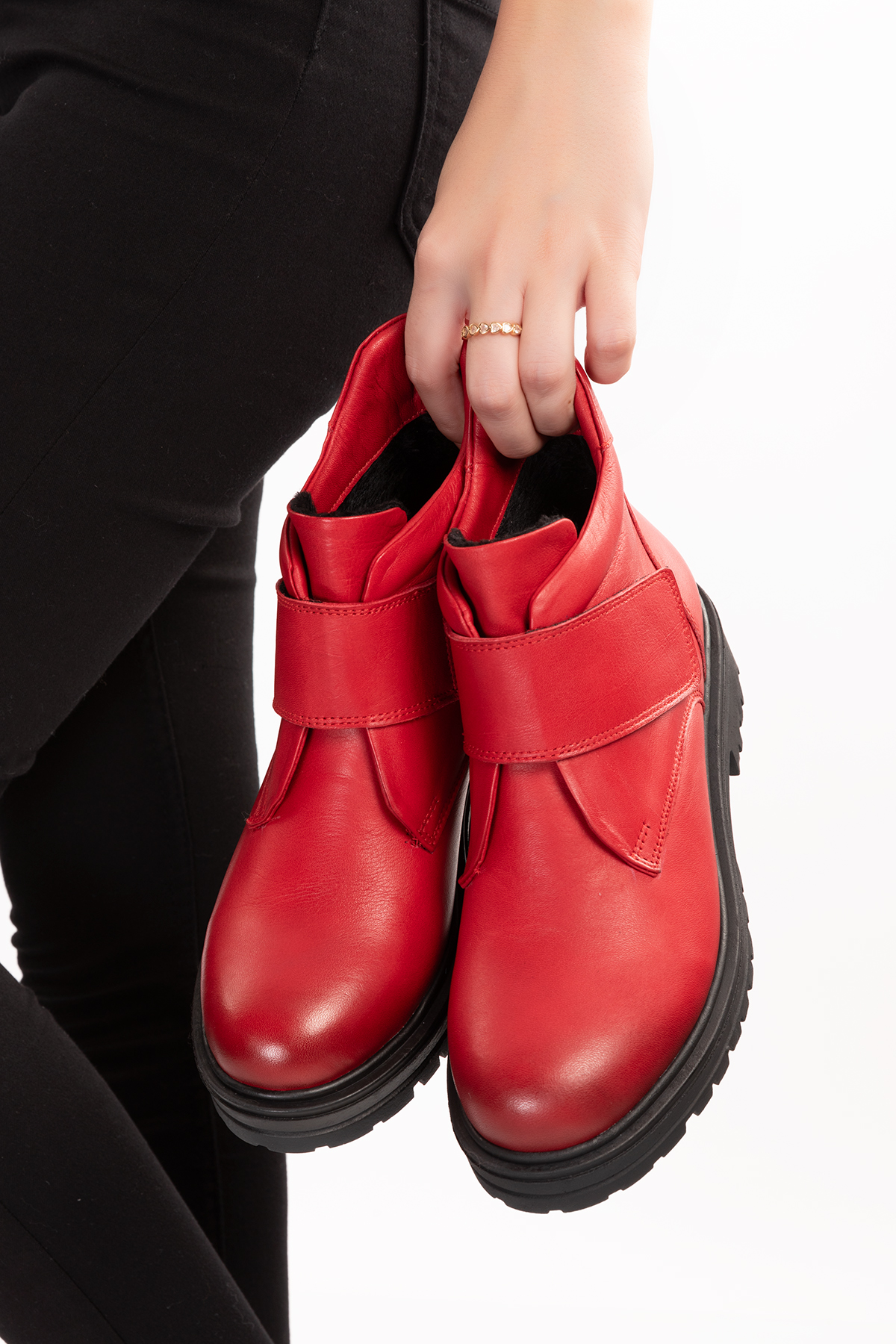 Gondol Kadın Hakiki Deri Kolay Giyim Anne Botu anl.2722 - Görsel 7