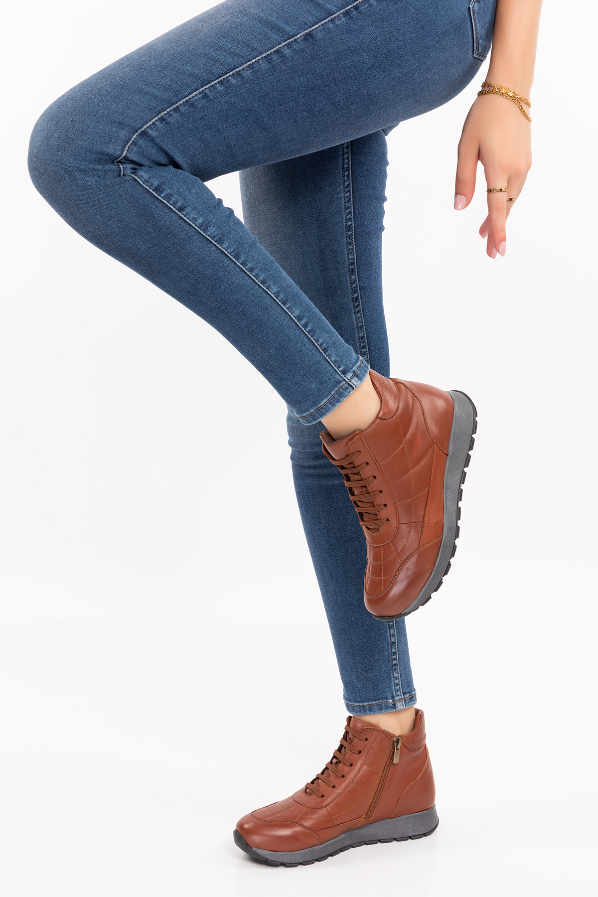 Gondol Içi Dışı Hakiki Deri Anatomik Taban Spor Ayakkabı gndl.616 - Görsel 3