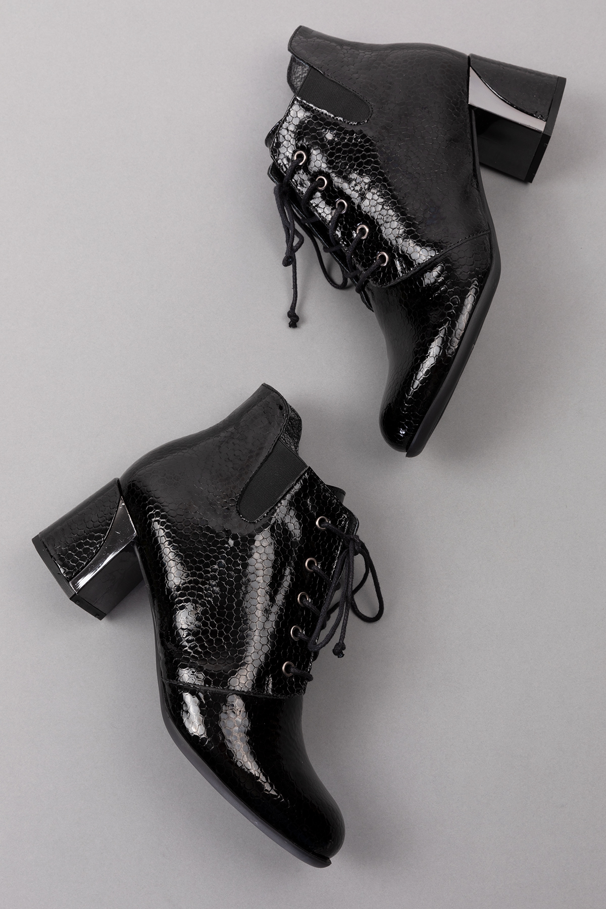 Gondol Kadın Hakiki Deri Yılan Baskı Bot Ast.5479 - Görsel 4