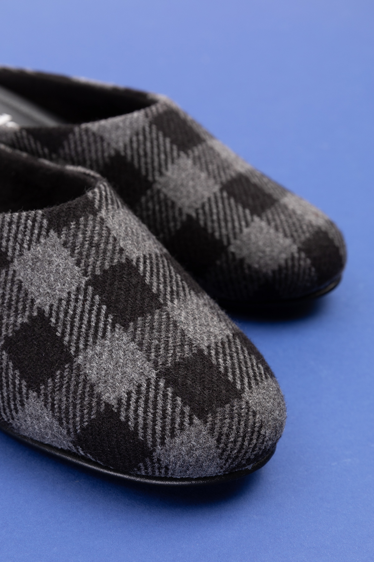 Gondol İçi Deri Ekose Desenli Ev Terliği mik.580 - Görsel 5