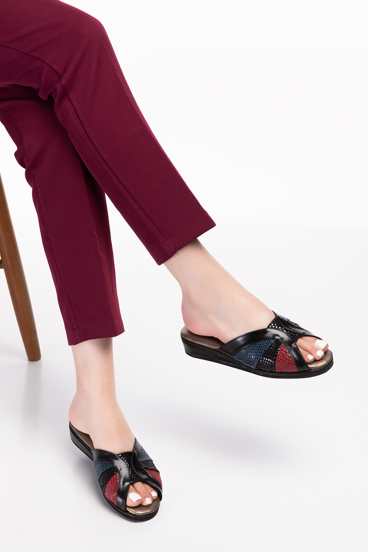 Gondol Kadın Hakiki Deri Şık Rahat Ev Terliği kayaş.038 - Görsel 5