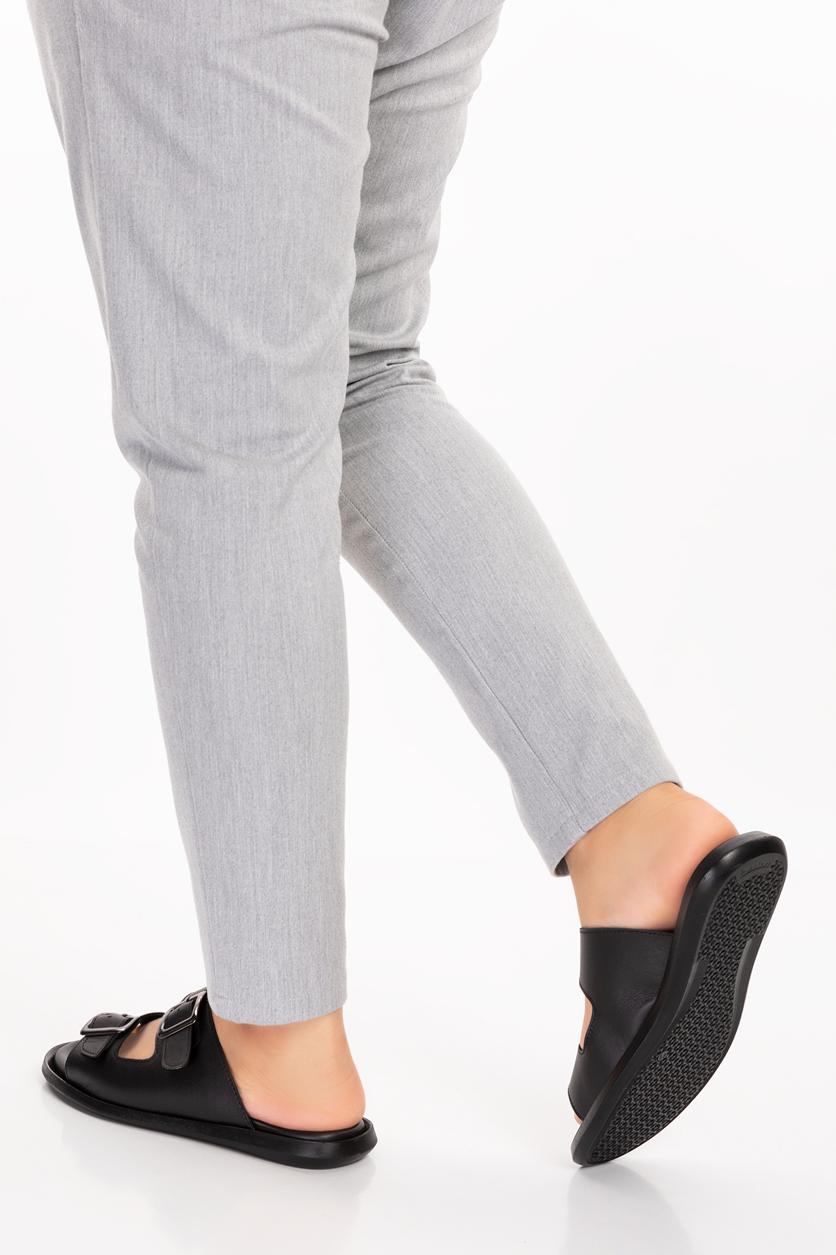 Gondol Erkek Hakiki Deri Günlük Klasik Tokalı Terlik esm.610 - Görsel 4