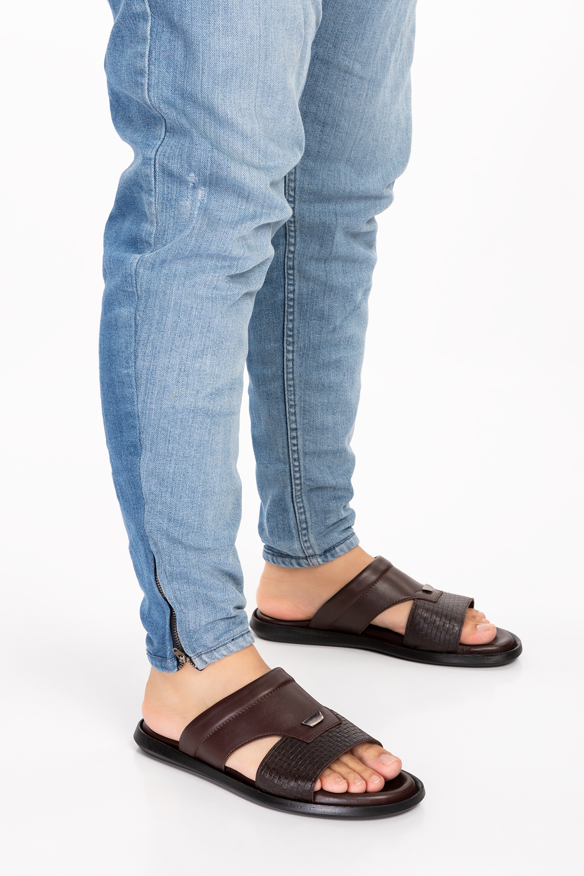 Gondol Erkek Hakiki Deri Günlük Klasik Terlik esm.017 - Görsel 3