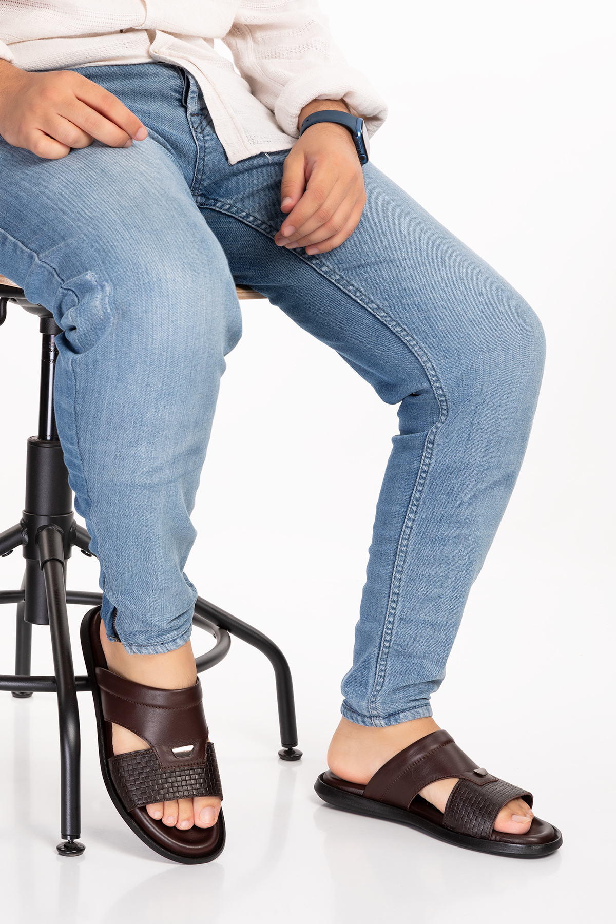 Gondol Erkek Hakiki Deri Günlük Klasik Terlik esm.017 - Görsel 6