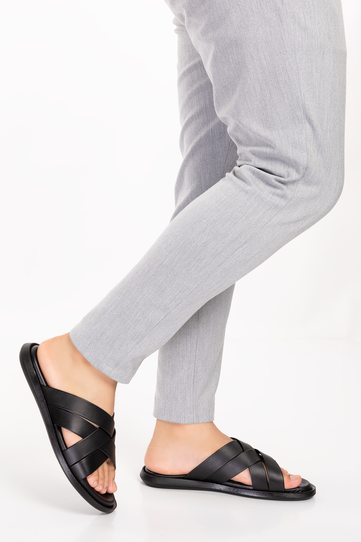 Gondol Erkek Hakiki Deri Günlük Klasik Terlik esm.402 - Görsel 6