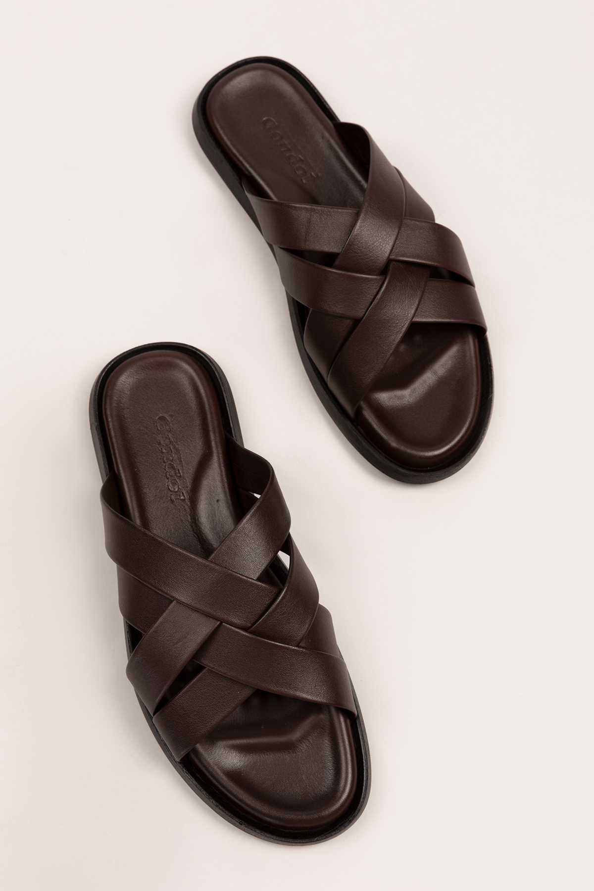 Gondol Erkek Hakiki Deri Günlük Klasik Terlik esm.402 - Görsel 8