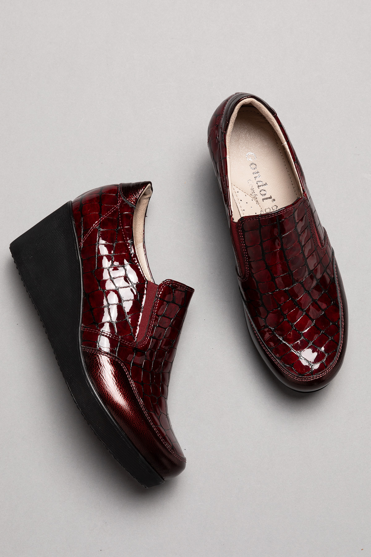 Gondol Hakiki Deri Dolgu Topuk Günlük Anne Ayakkabı ell.6964 - Görsel 9