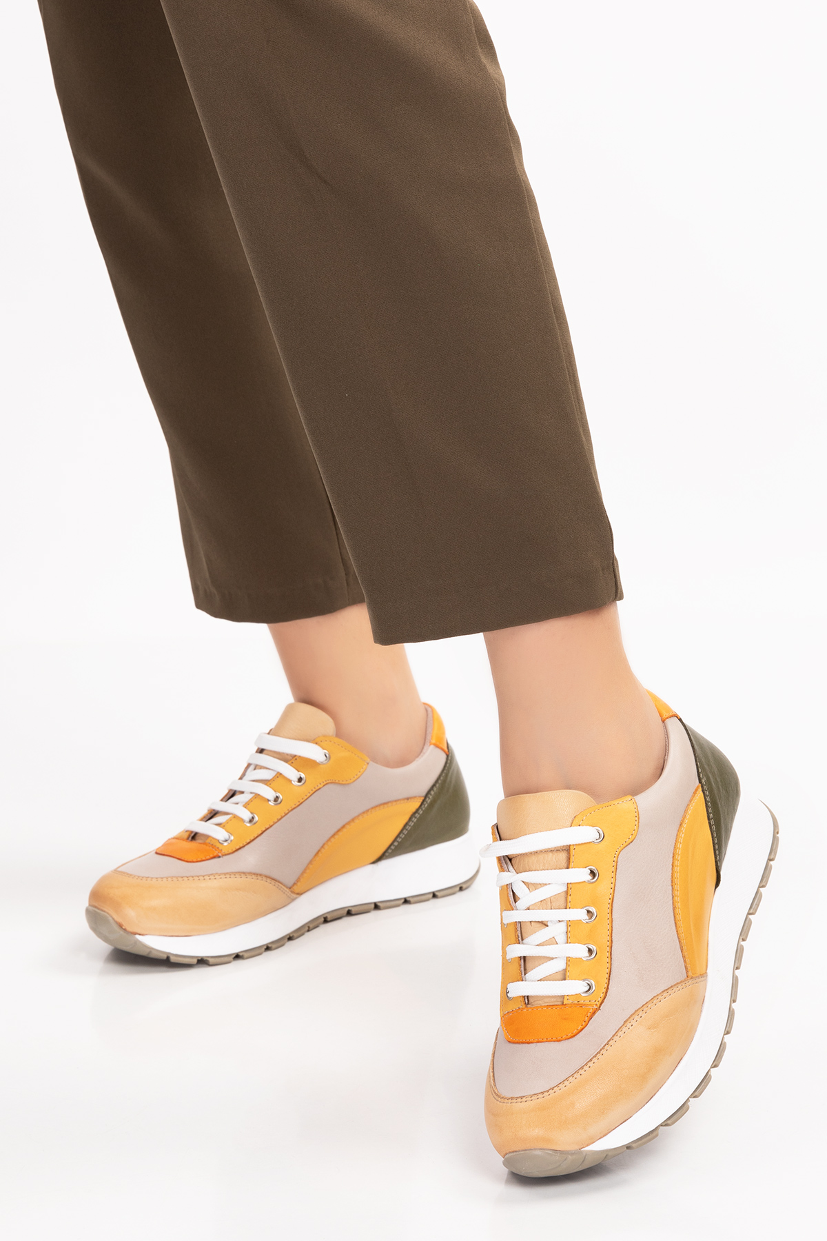 Gondol Içi Dışı Hakiki Deri Anatomik Taban Spor Ayakkabı GNDL.20571 - Görsel 6