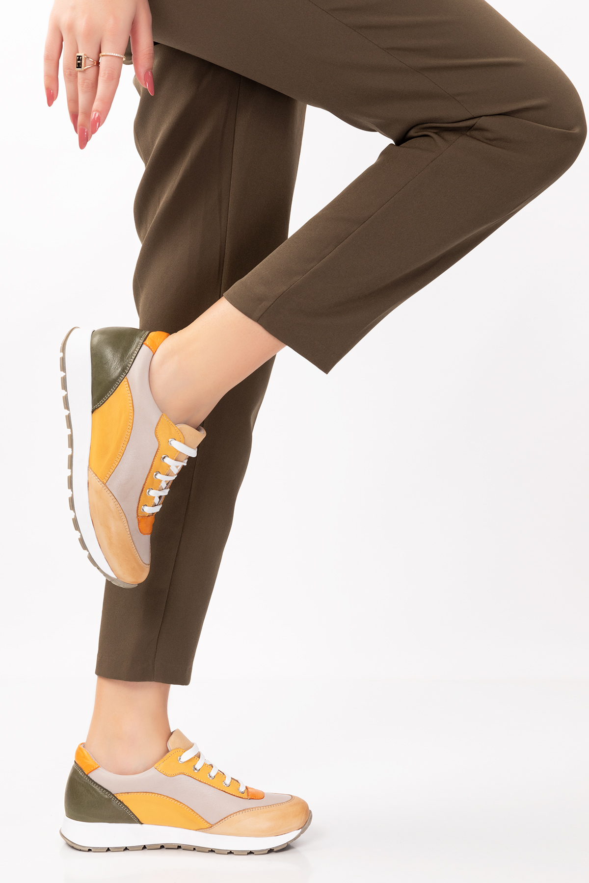 Gondol Içi Dışı Hakiki Deri Anatomik Taban Spor Ayakkabı GNDL.20571 - Görsel 8