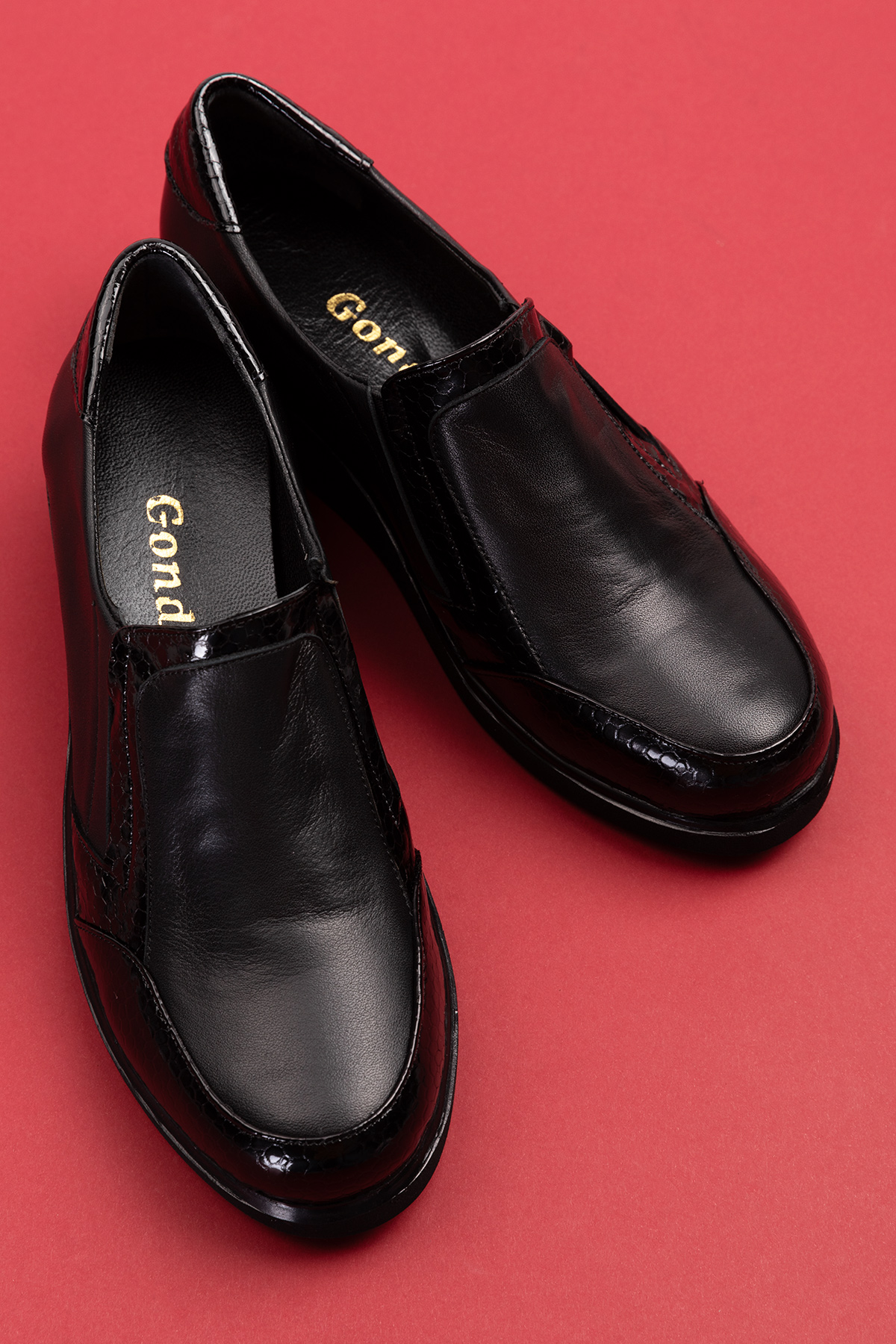 Gondol Hakiki Deri Anatomik Taban Lastikli Kolay Giyim Ayakkabı tre.846 - Görsel 5