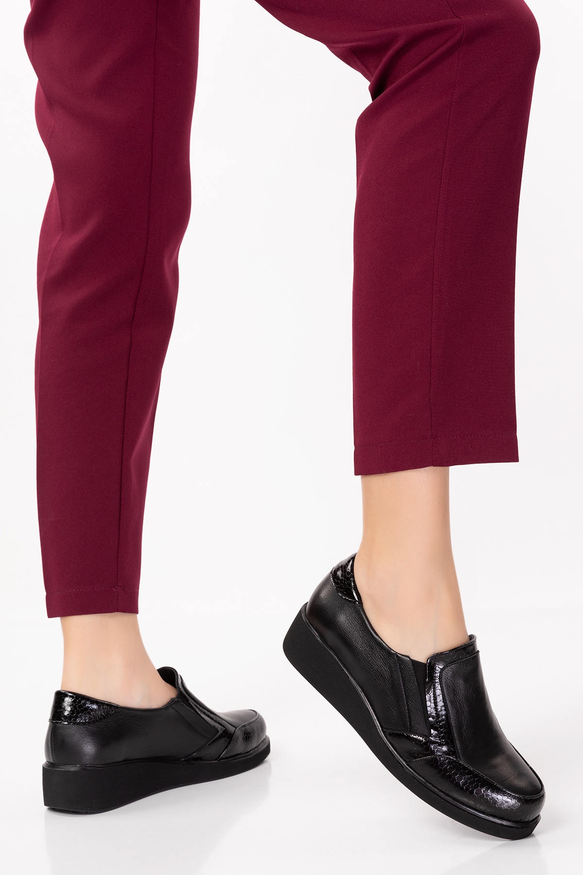 Gondol Hakiki Deri Anatomik Taban Lastikli Kolay Giyim Ayakkabı tre.846 - Görsel 8