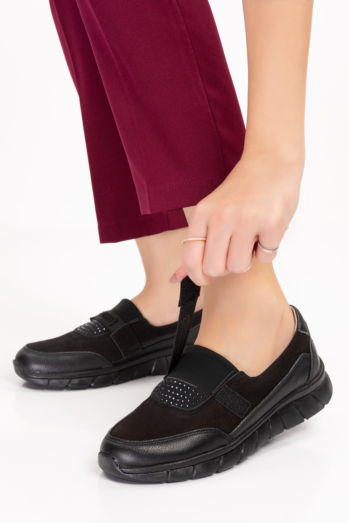 Gondol Hakiki Deri Kadın Hafif Faylon Taban Rahat Ayakkabı at.4215 - Görsel 2