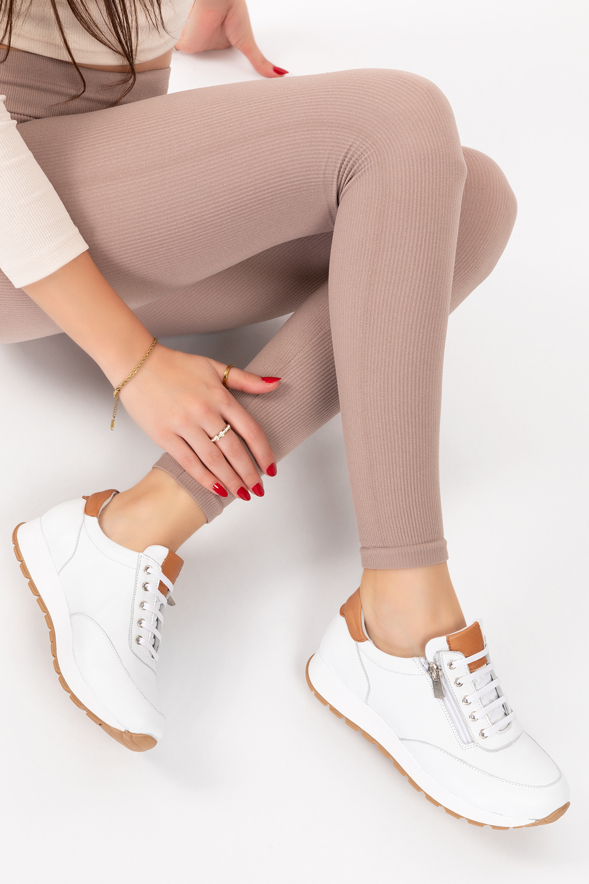 Gondol Kundura Çok Renkli Gondol Kundura Gondol İçi Dışı Hakiki Deri Anatomik Taban Spor Ayakkabı gnd.67117