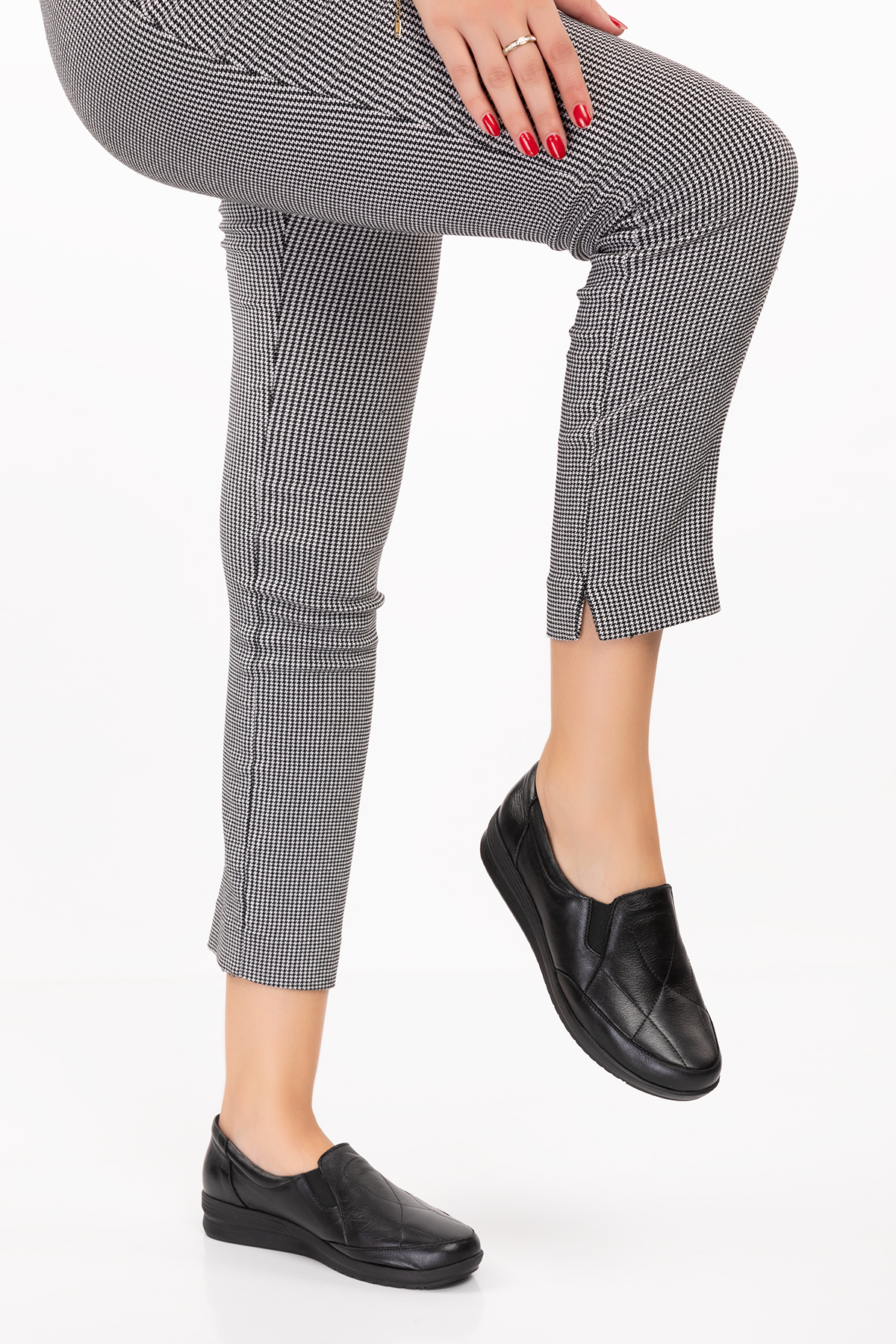 Gondol Kadın Hakiki Deri Anatomik Yumuşak Taban Günlük Ayakkabı pyt.1213 - Görsel 5