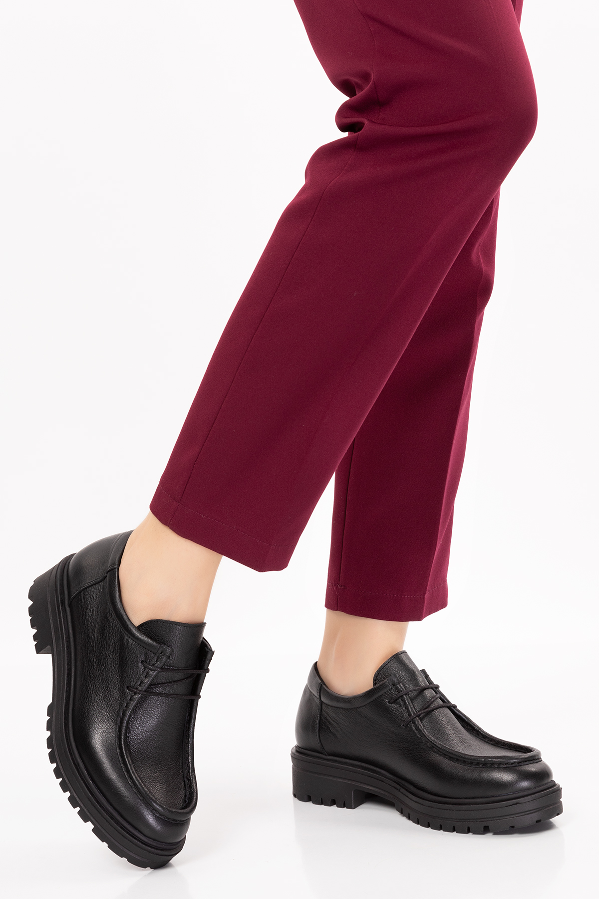 Gondol Hakiki Deri Kalın Taban Hafif Oxford Ayakkabı anl.2420 - Görsel 4