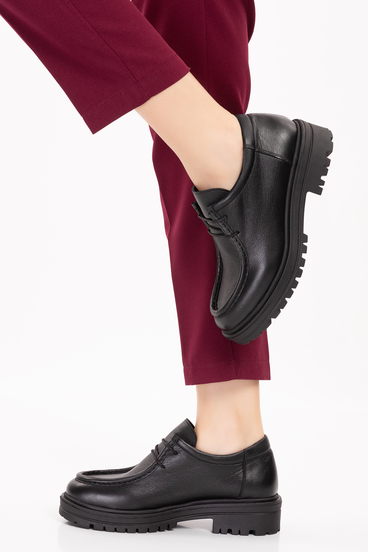 Gondol Hakiki Deri Kalın Taban Hafif Oxford Ayakkabı anl.2420 - Görsel 6