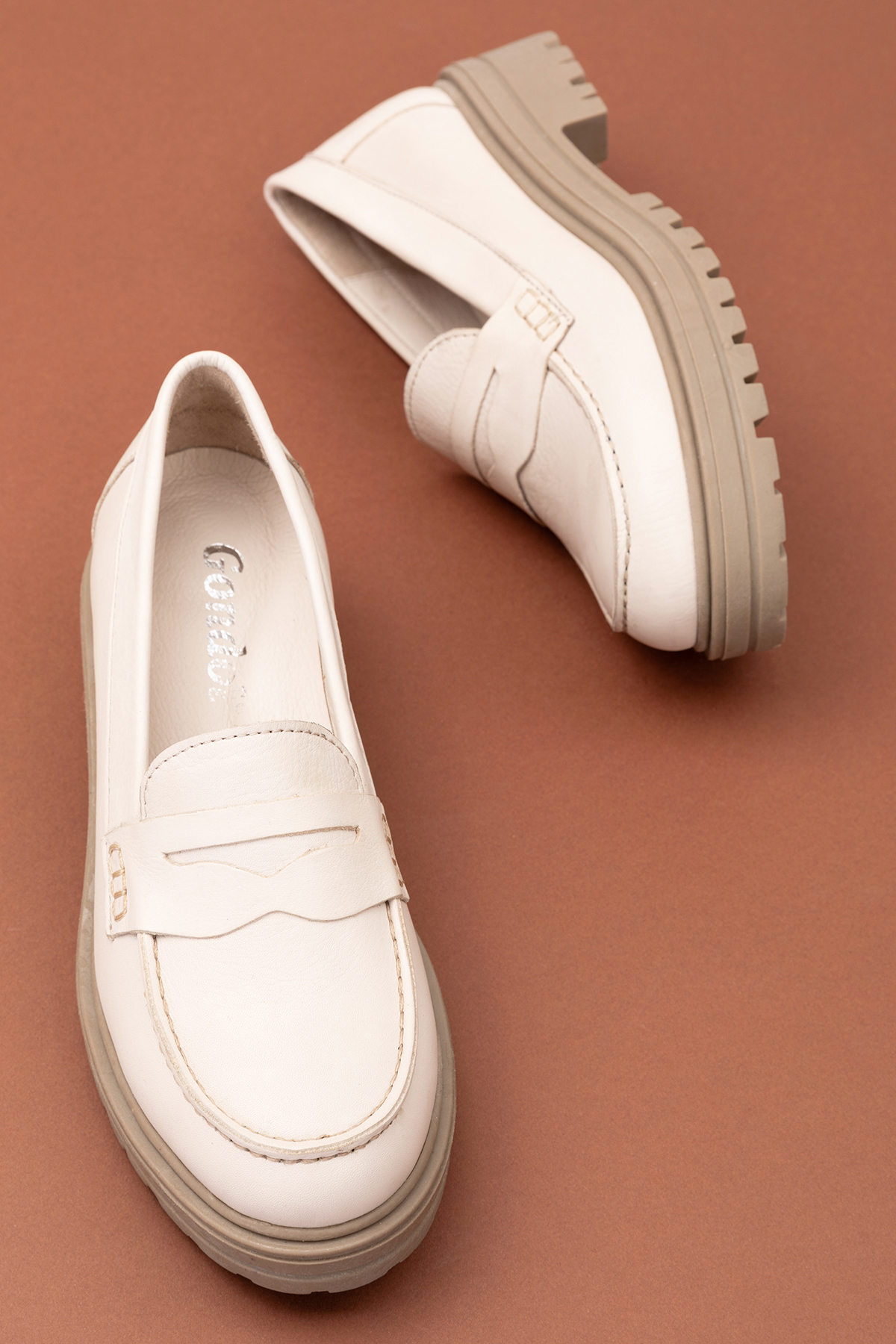 Gondol Hakiki Deri Kalın Taban Hafif Oxford Ayakkabı anl.2505 - Görsel 3