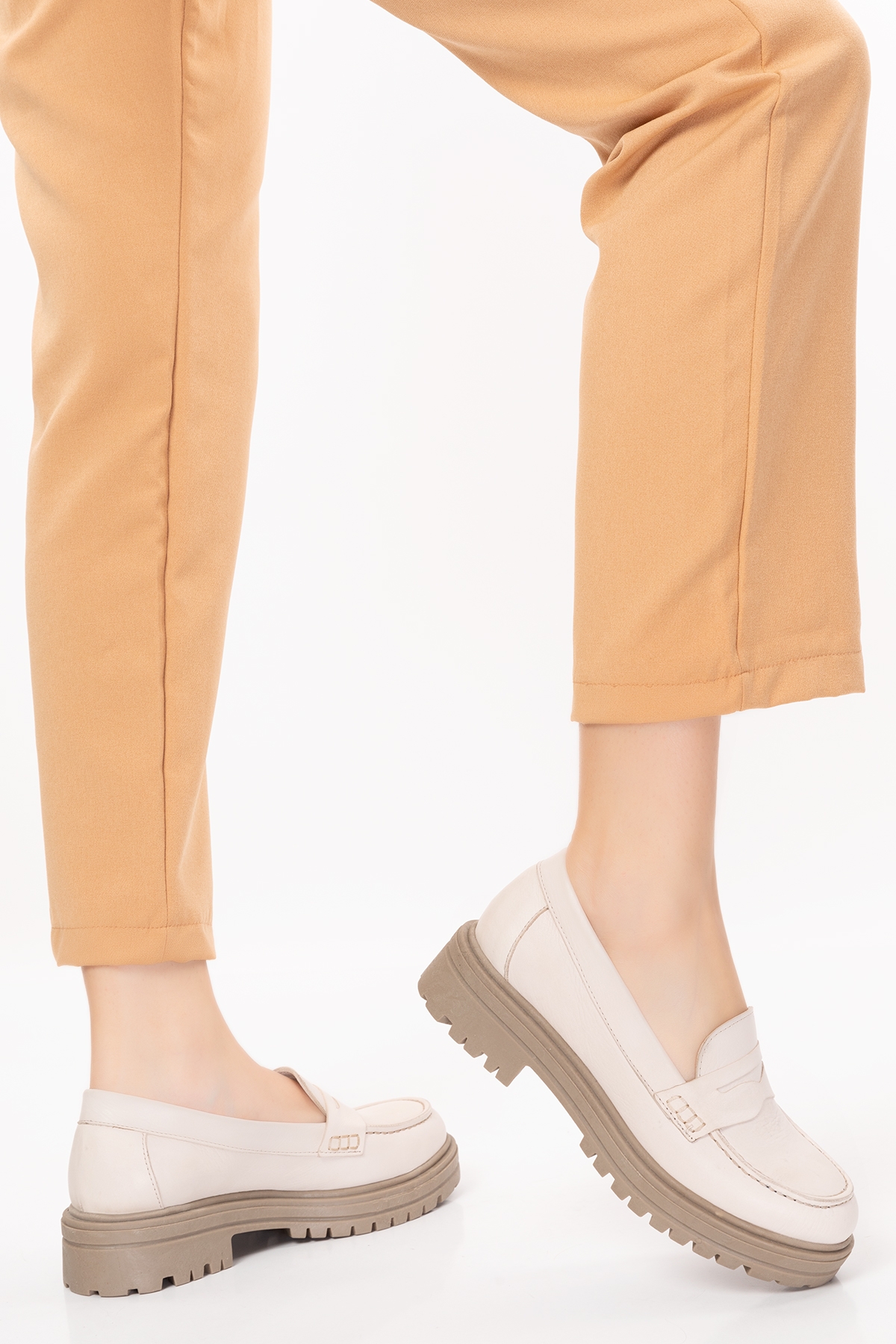 Gondol Hakiki Deri Kalın Taban Hafif Oxford Ayakkabı anl.2505 - Görsel 5