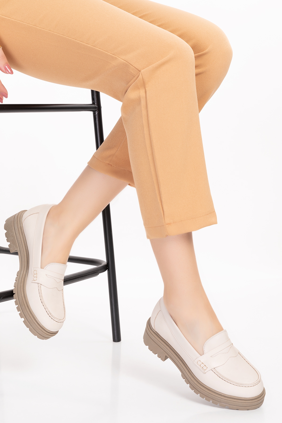 Gondol Hakiki Deri Kalın Taban Hafif Oxford Ayakkabı anl.2505 - Görsel 7