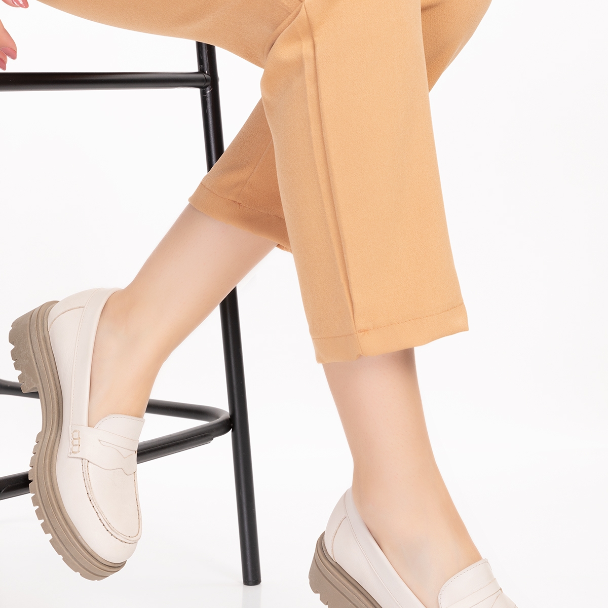 Gondol Hakiki Deri Kalın Taban Hafif Oxford Ayakkabı anl.2505 - Görsel 8