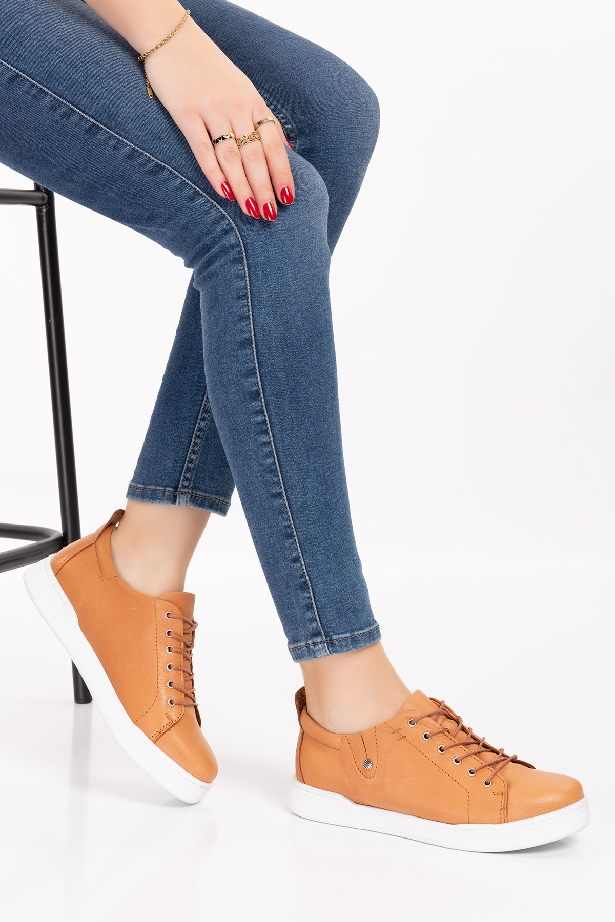 Gondol Içi Dışı Hakiki Deri Anatomik Taban Spor Ayakkabı gnd.25 - Görsel 2