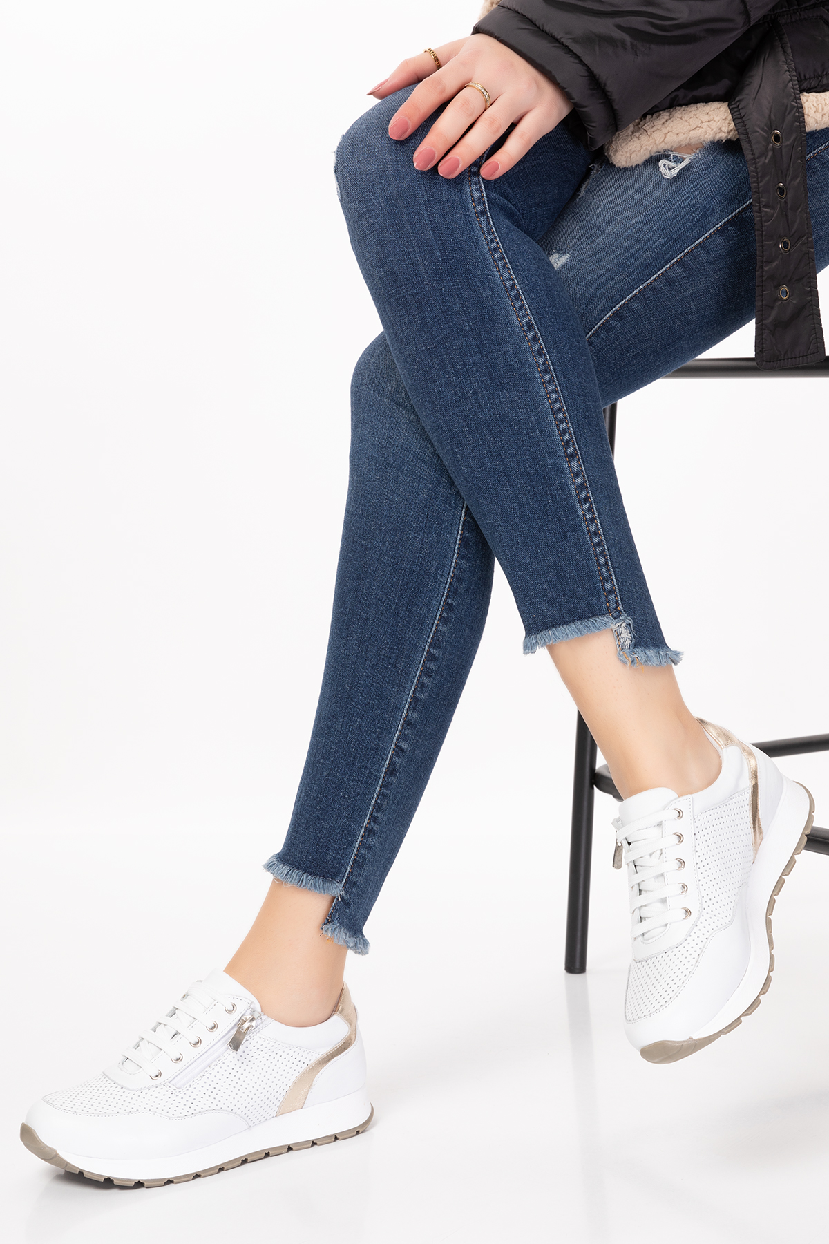 Gondol Içi Dışı Hakiki Deri Anatomik Taban Spor Ayakkabı gnd.20578 - Görsel 6