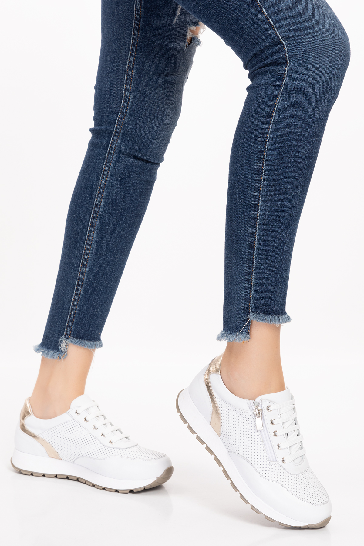 Gondol Içi Dışı Hakiki Deri Anatomik Taban Spor Ayakkabı gnd.20578 - Görsel 7