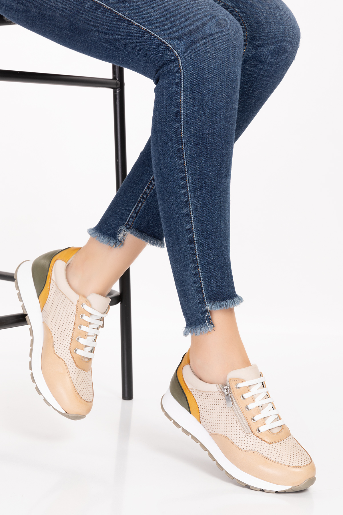 Gondol Içi Dışı Hakiki Deri Anatomik Taban Spor Ayakkabı gnd.20578 - Görsel 3