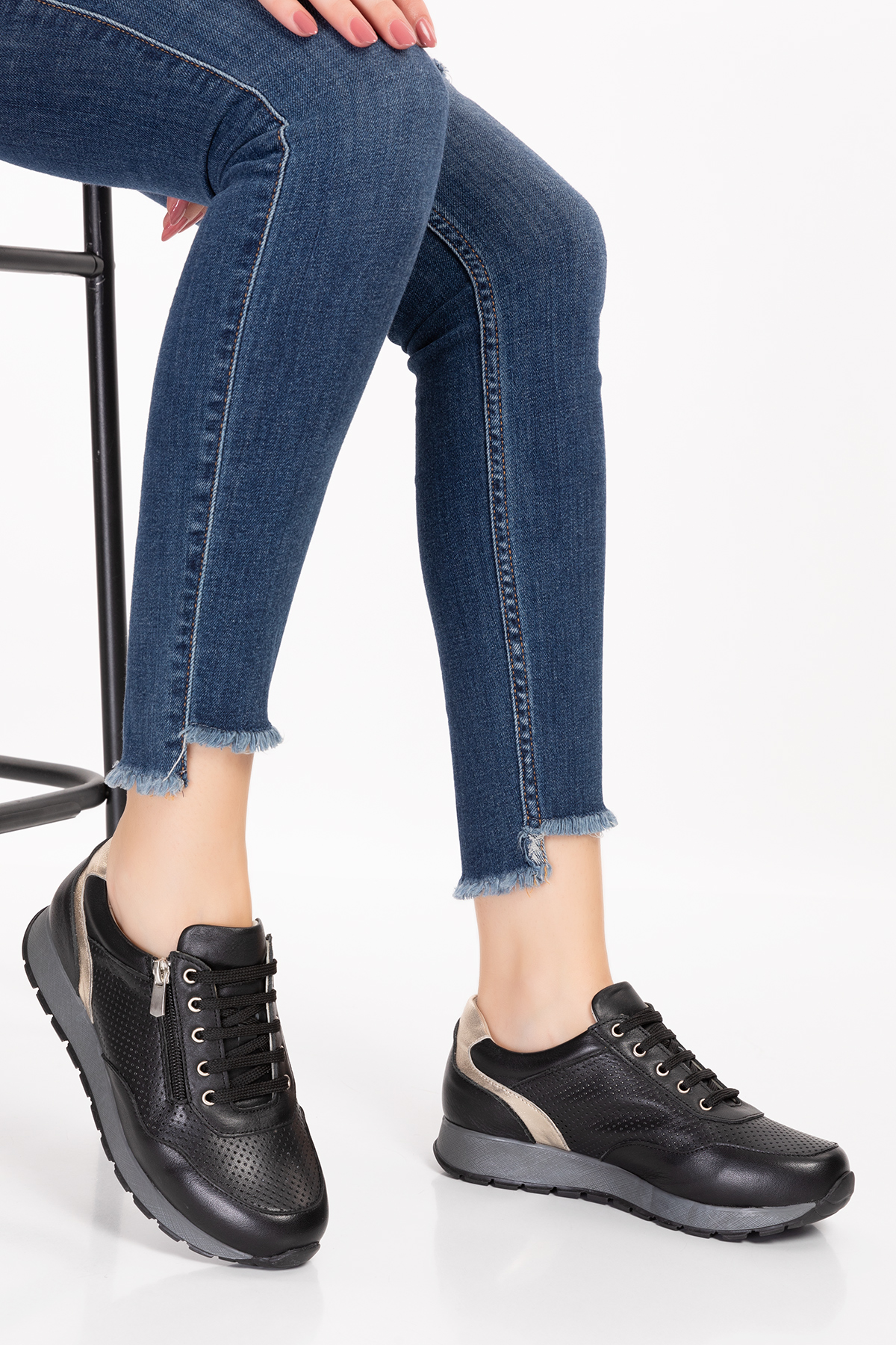 Gondol Içi Dışı Hakiki Deri Anatomik Taban Spor Ayakkabı gnd.20578 - Görsel 6