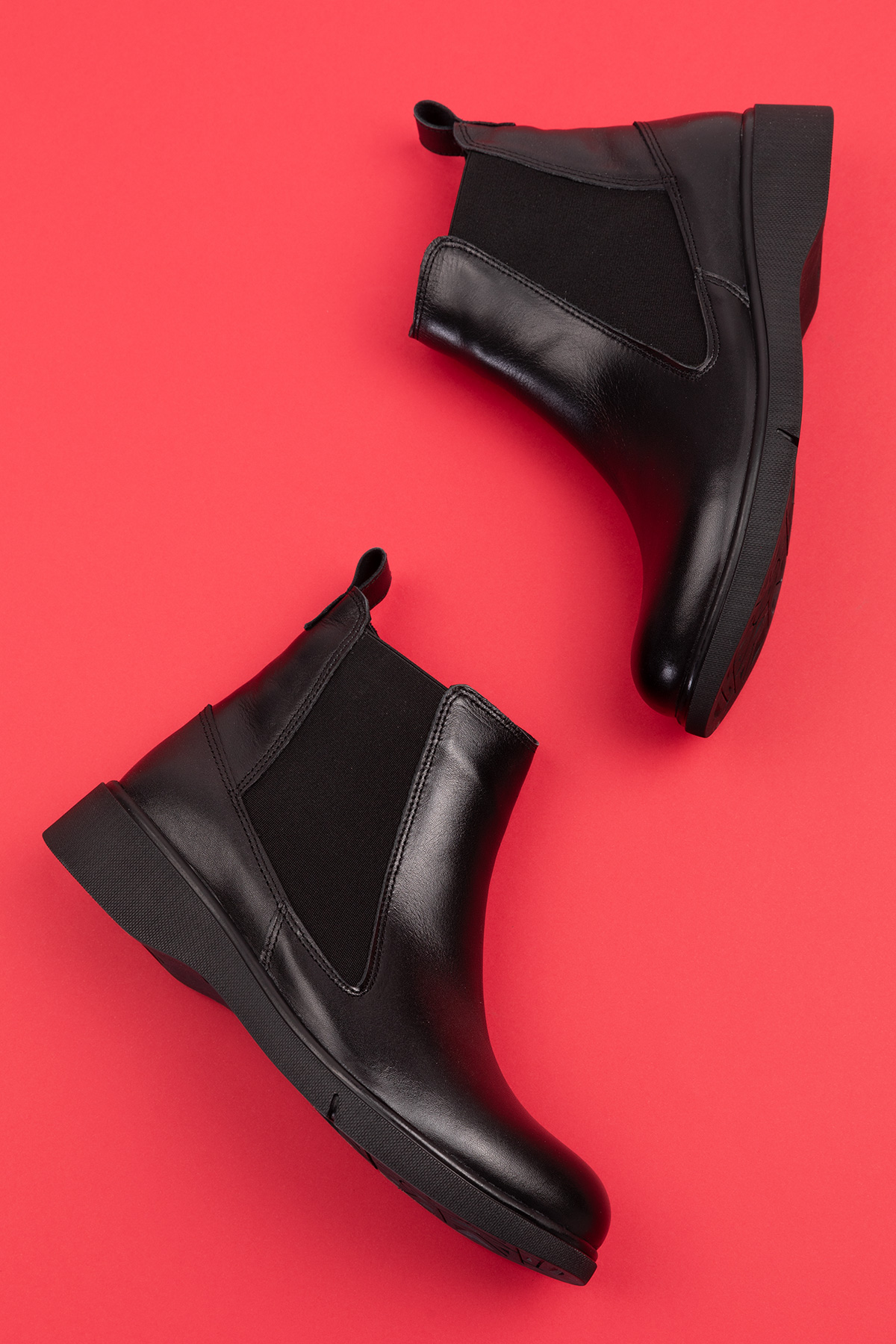 Gondol Hakiki Deri Yanları Lastikli Fermuarlı Günlük Bot esfa.6043 - Görsel 5