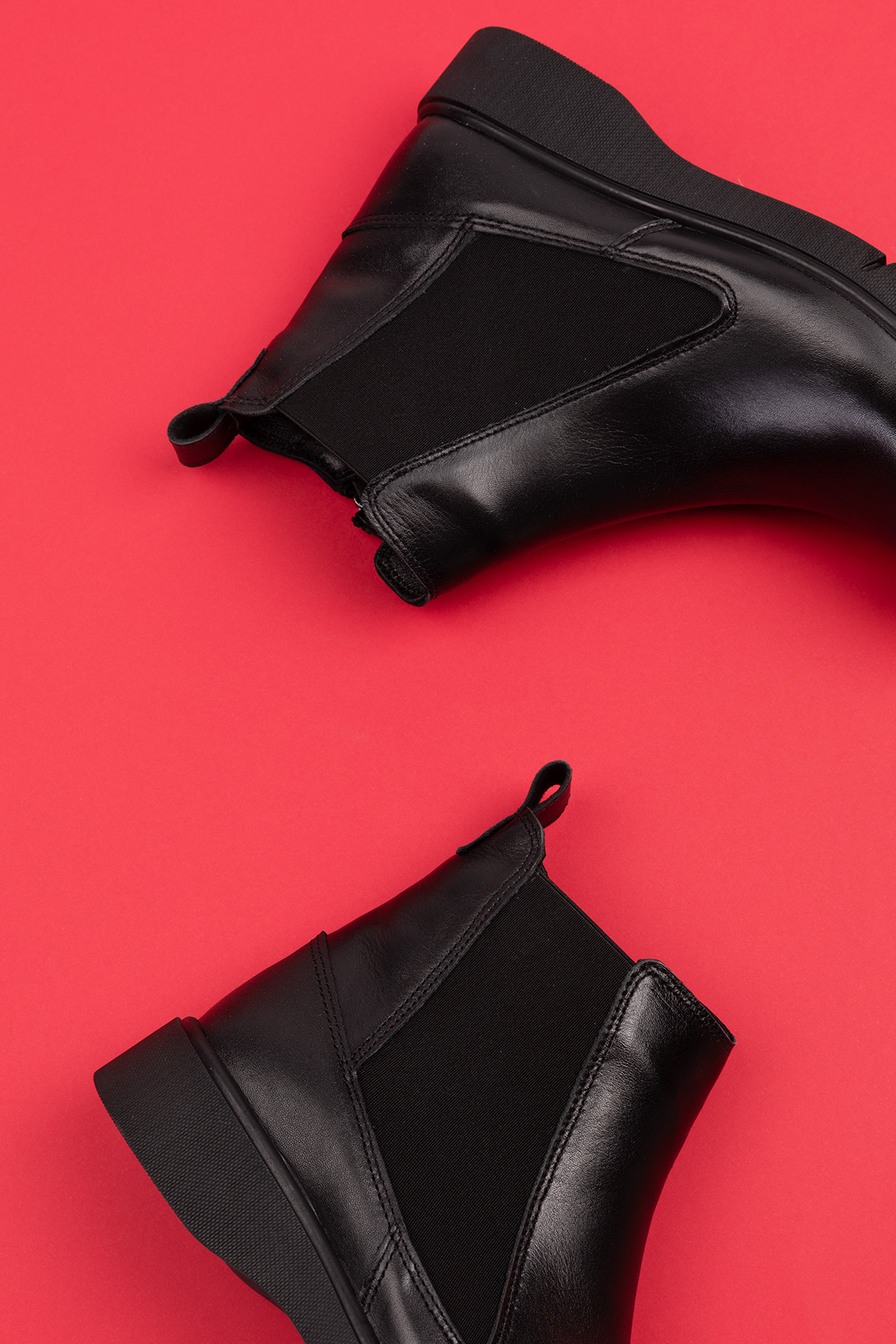 Gondol Hakiki Deri Yanları Lastikli Fermuarlı Günlük Bot esfa.6043 - Görsel 6