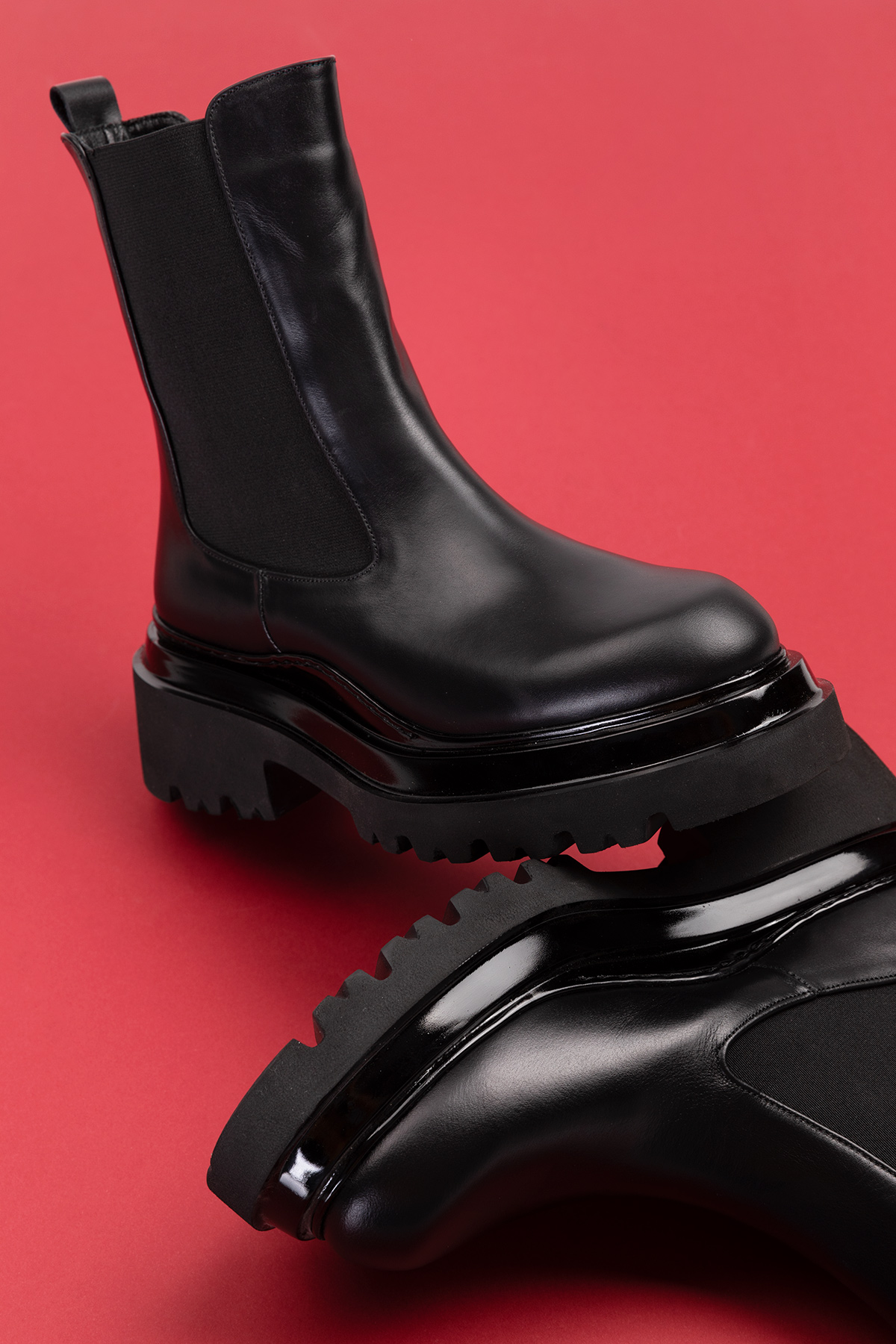 Gondol Kadın Hakiki Deri Lastikli Günlük Çekme Bot rg.88270 - Görsel 3