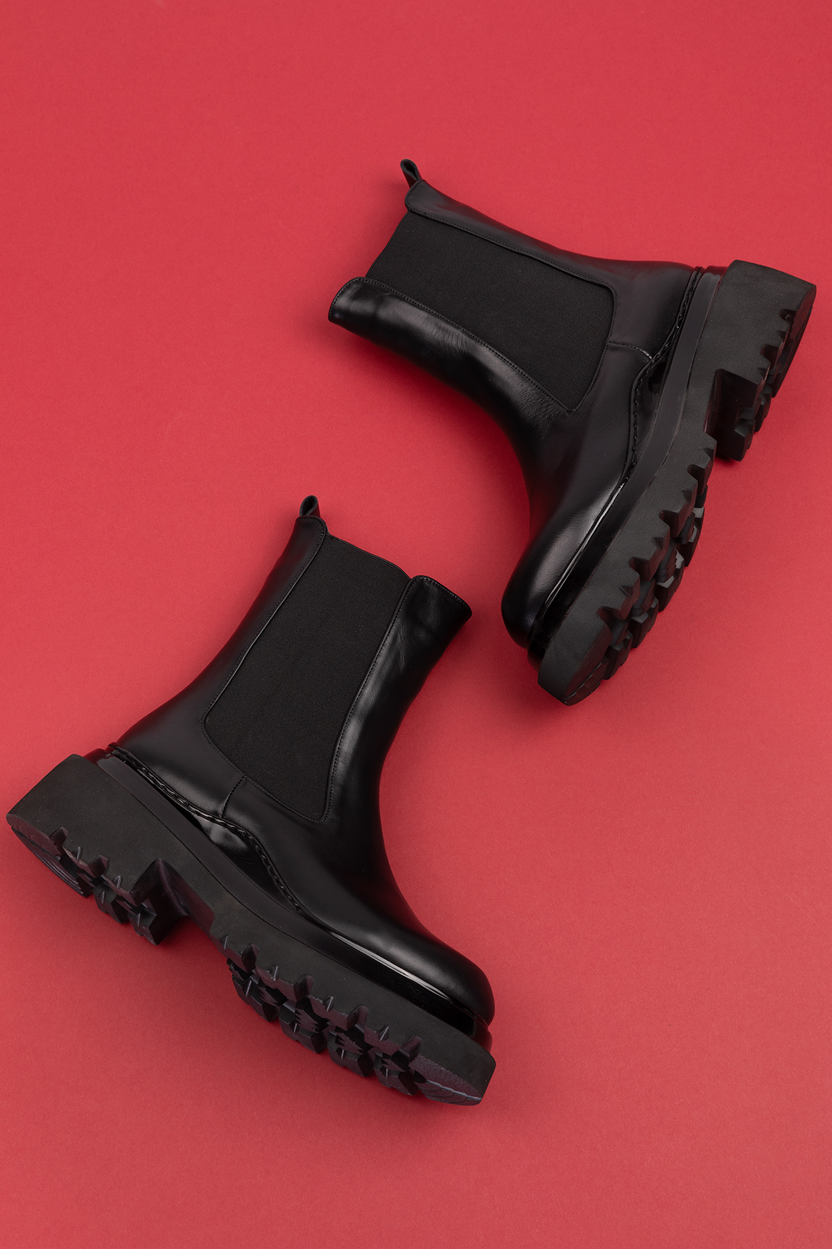 Gondol Kadın Hakiki Deri Lastikli Günlük Çekme Bot rg.88270 - Görsel 8