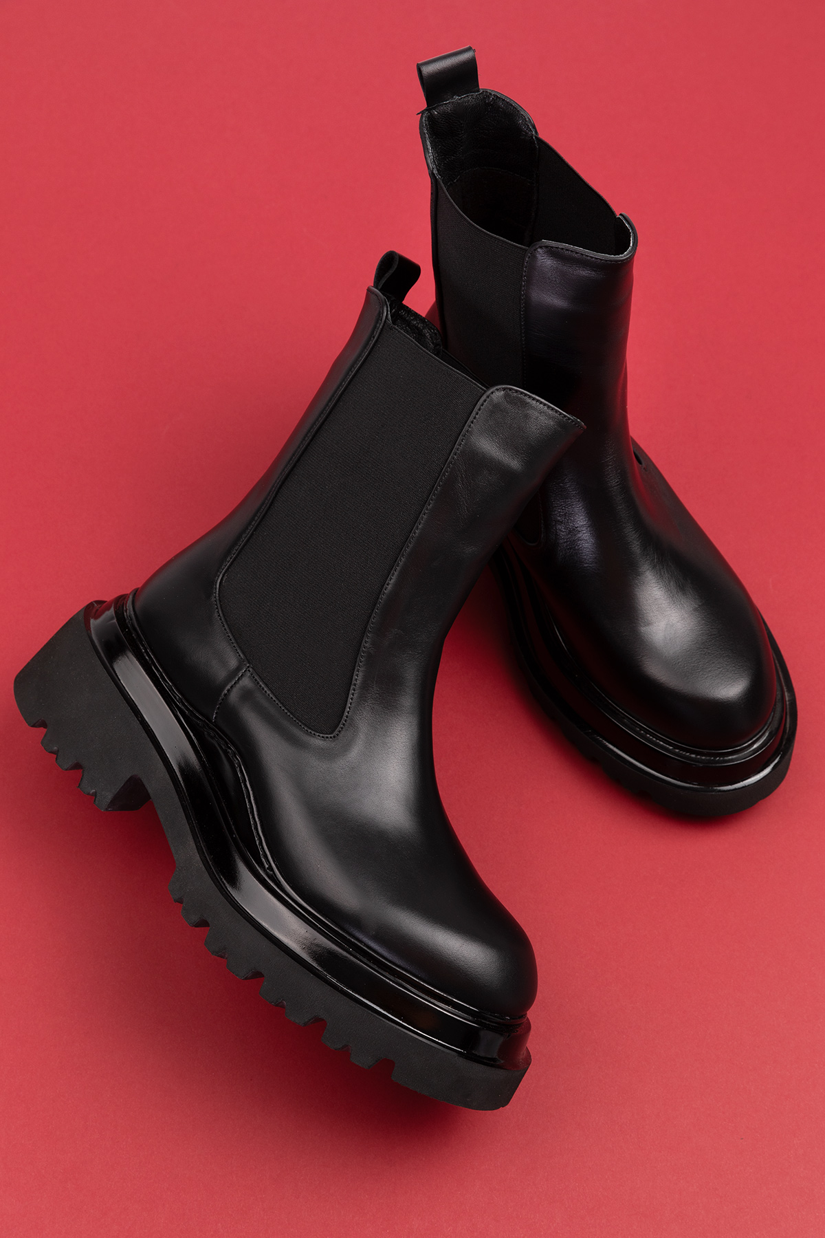 Gondol Kadın Hakiki Deri Lastikli Günlük Çekme Bot rg.88270 - Görsel 9