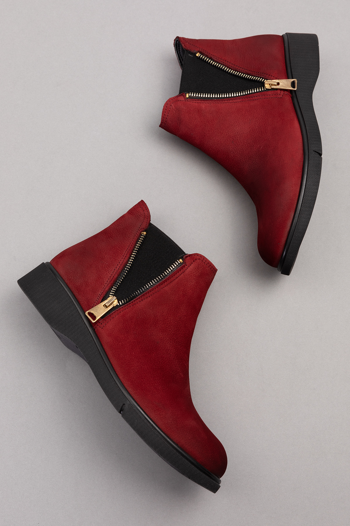 Gondol Hakiki Deri Nubuk Fermuarlı Günlük Bot esfa.3539 - Görsel 4