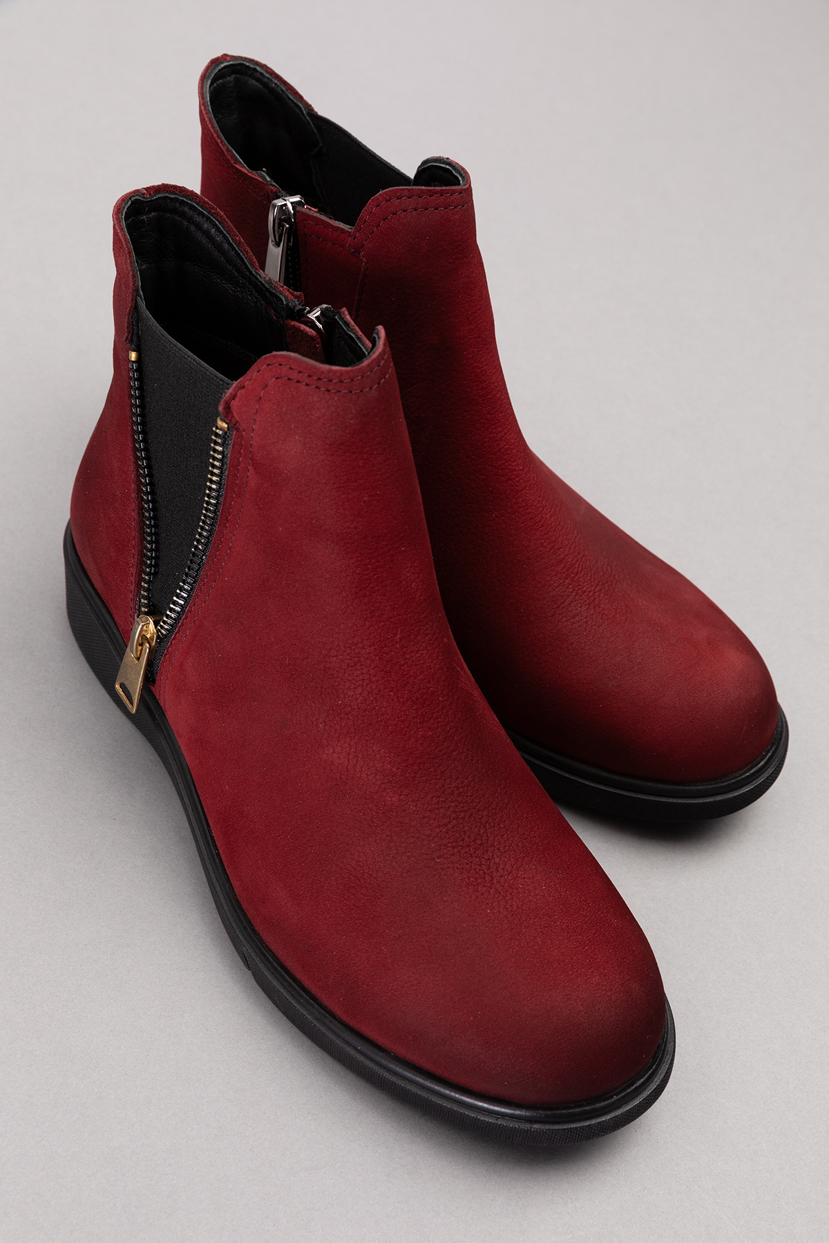 Gondol Hakiki Deri Nubuk Fermuarlı Günlük Bot esfa.3539 - Görsel 5