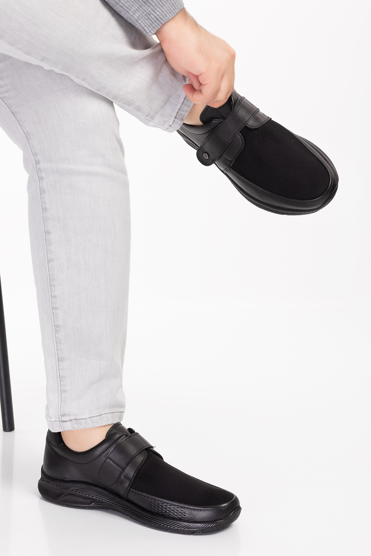 Gondol Erkek Hakiki Deri Şiş ve Diyabet Hastalarına Özel Rahat Ayakkabı af.1952 - Görsel 5