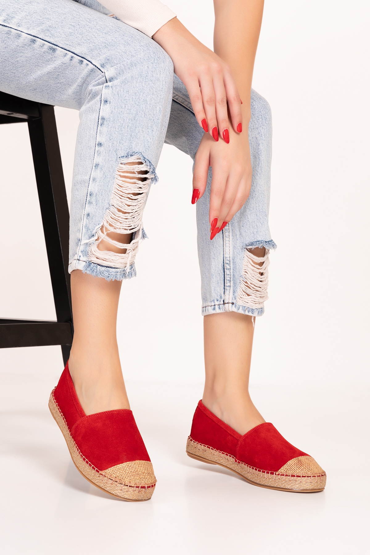 Gondol Hakiki Deri Günlük Espadril alpx.422 - Görsel 2