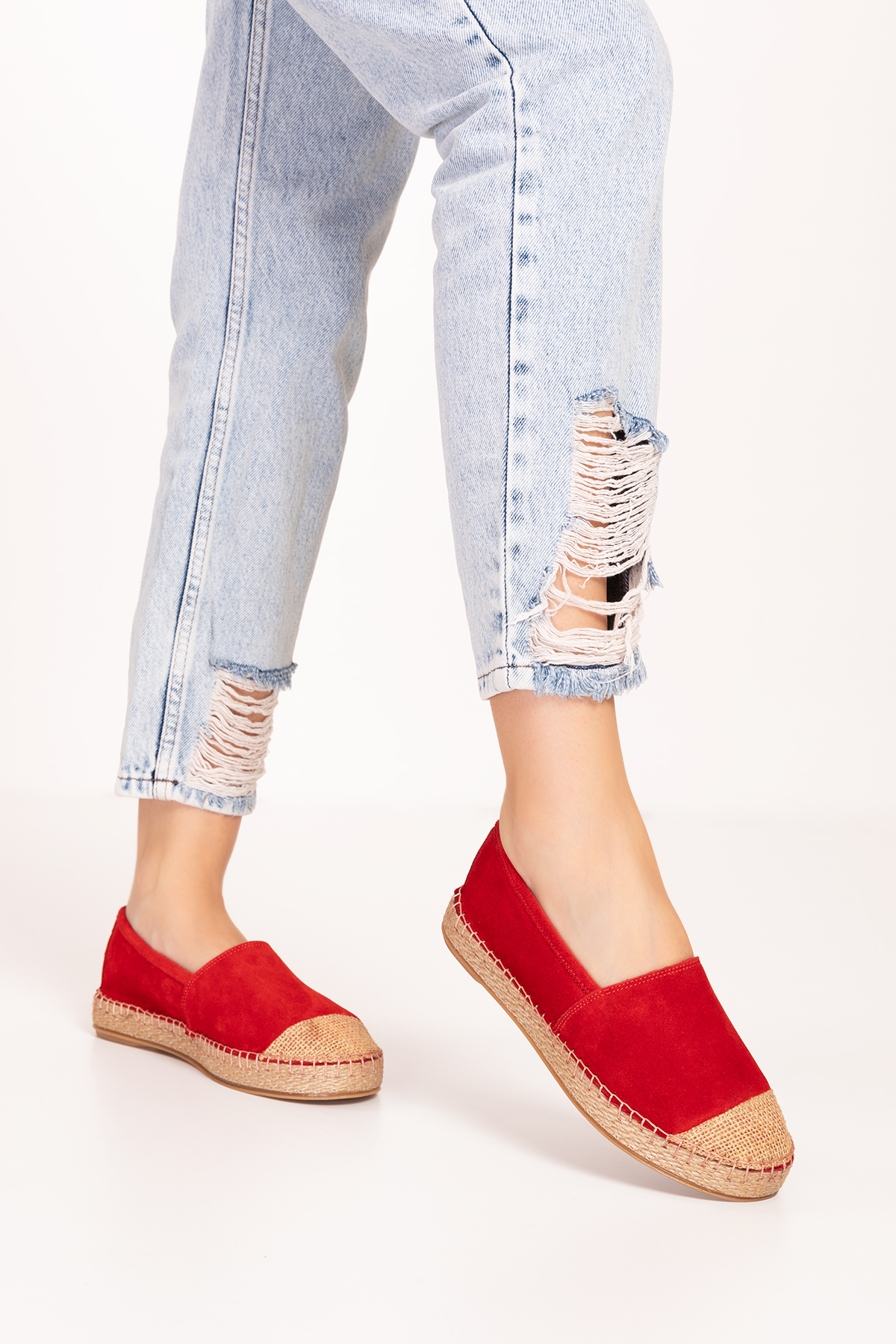 Gondol Hakiki Deri Günlük Espadril alpx.422 - Görsel 4